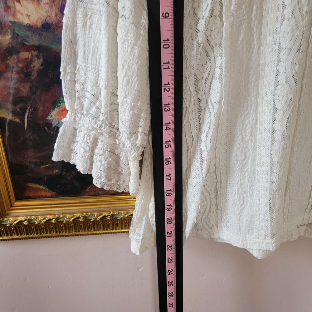 Anthropologie Victorian Cream Lace Blouse - Picture 6 of 7